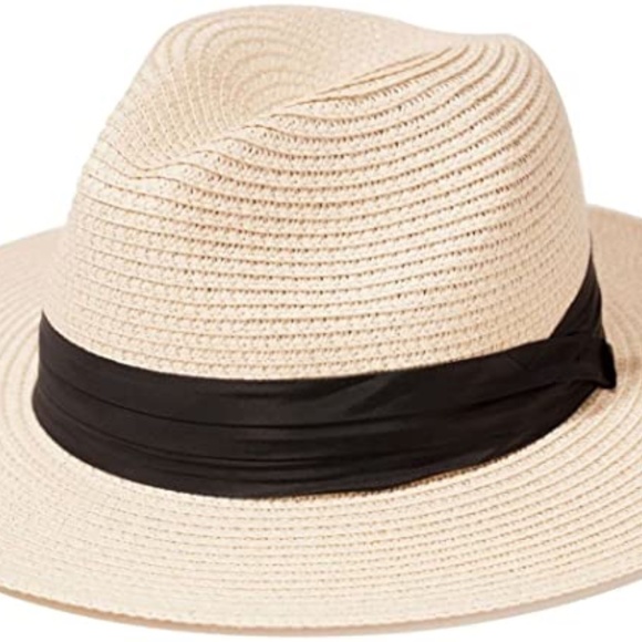Womens Panama Straw Fedora Hat UPF50 NWT main image 6